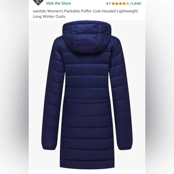 Wantdo Winter coat-navy - Picture 2 of 5